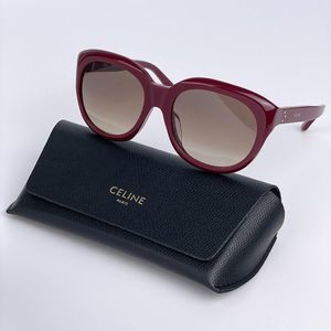 NEW Celine CL40071F 69F Burgundy Brown Oval Unisex Eyeglasses